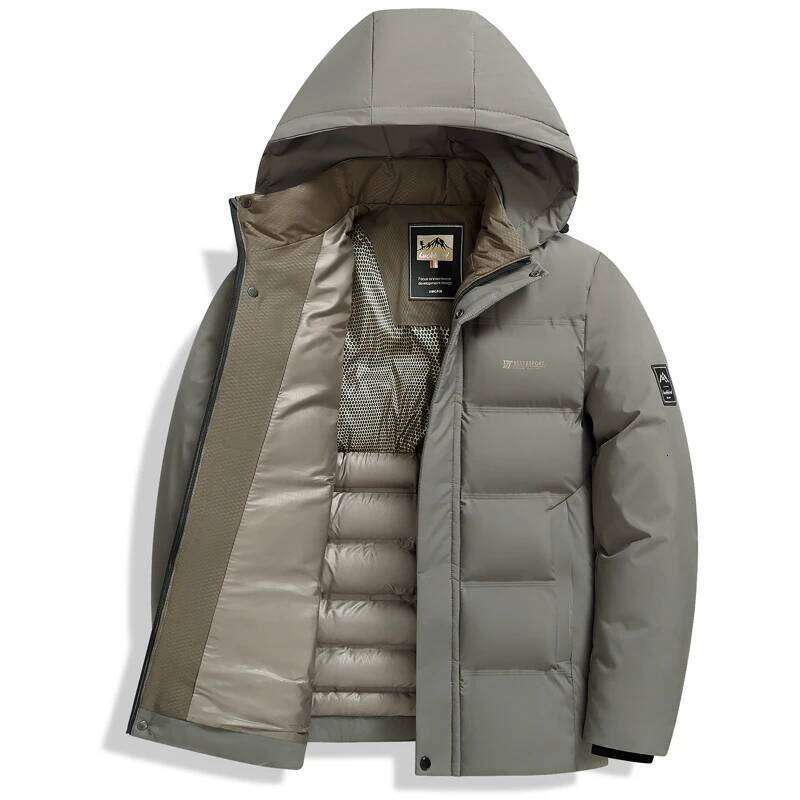 Outdoor Coat Middle-aged and Elderly Men's Down Warm Padded Jacket Winter Removable Hooded Parkas J260626 - view 7