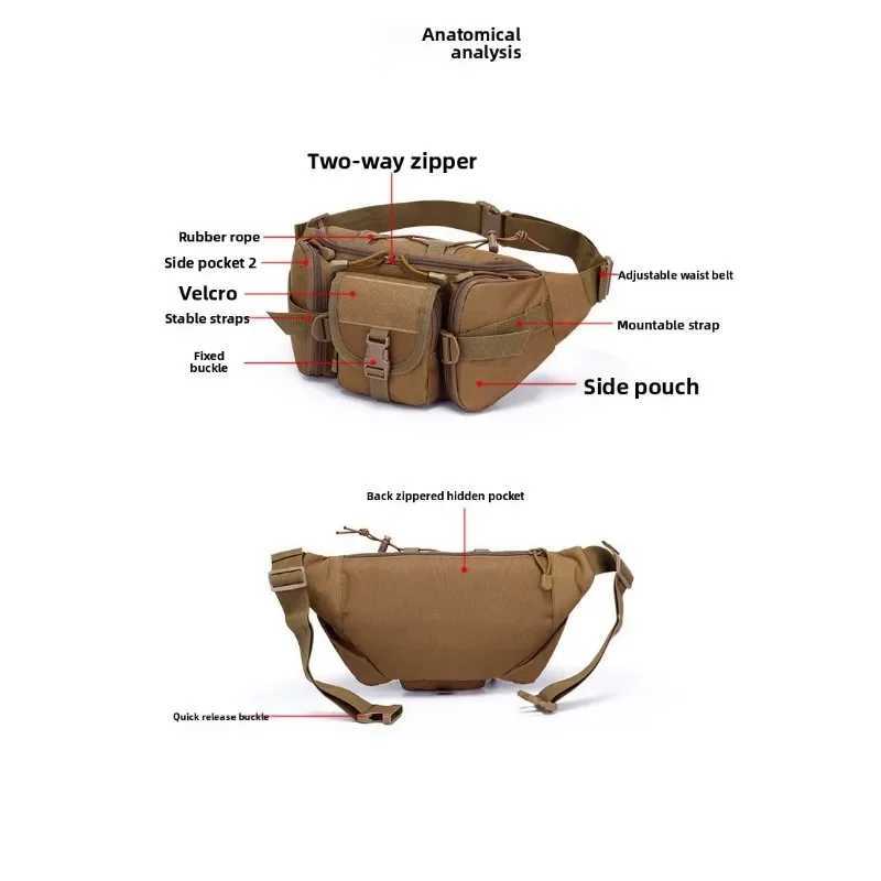 Multifunctional Outdoor Sports Waist Bag Fishing Chest Bag for Men and Women Camouflage Fashion Business PUBG Waist Bag M260626 - view 4