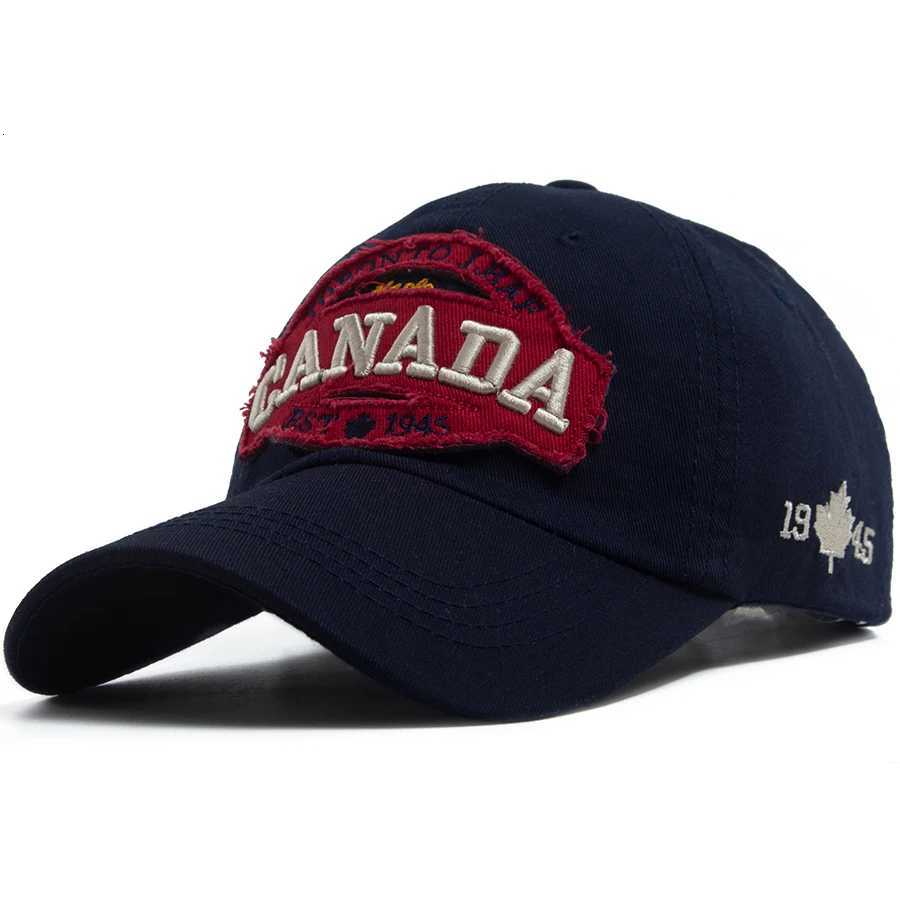 1945 Embroidery Patchwork Baseball Canada Casual Spring Summer SnapFor Outdoor Sun Visor Caps Vintage Women Men Dad Hat M260626 - view 4