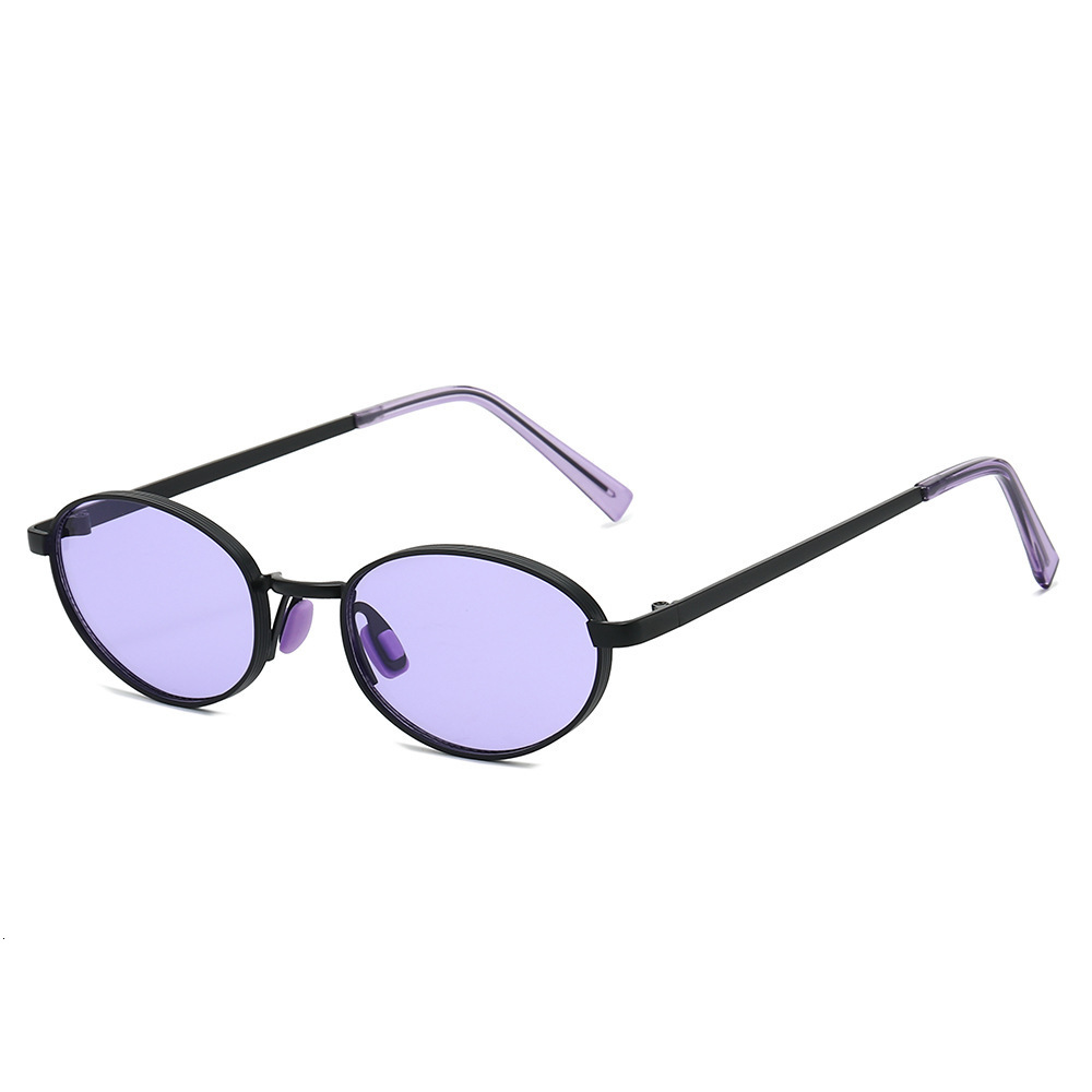 Small-Frame Sunglasses, New Personalized Metal Sunglasses For Men And Women, Trendy Oval-Frame Glasses - view 5