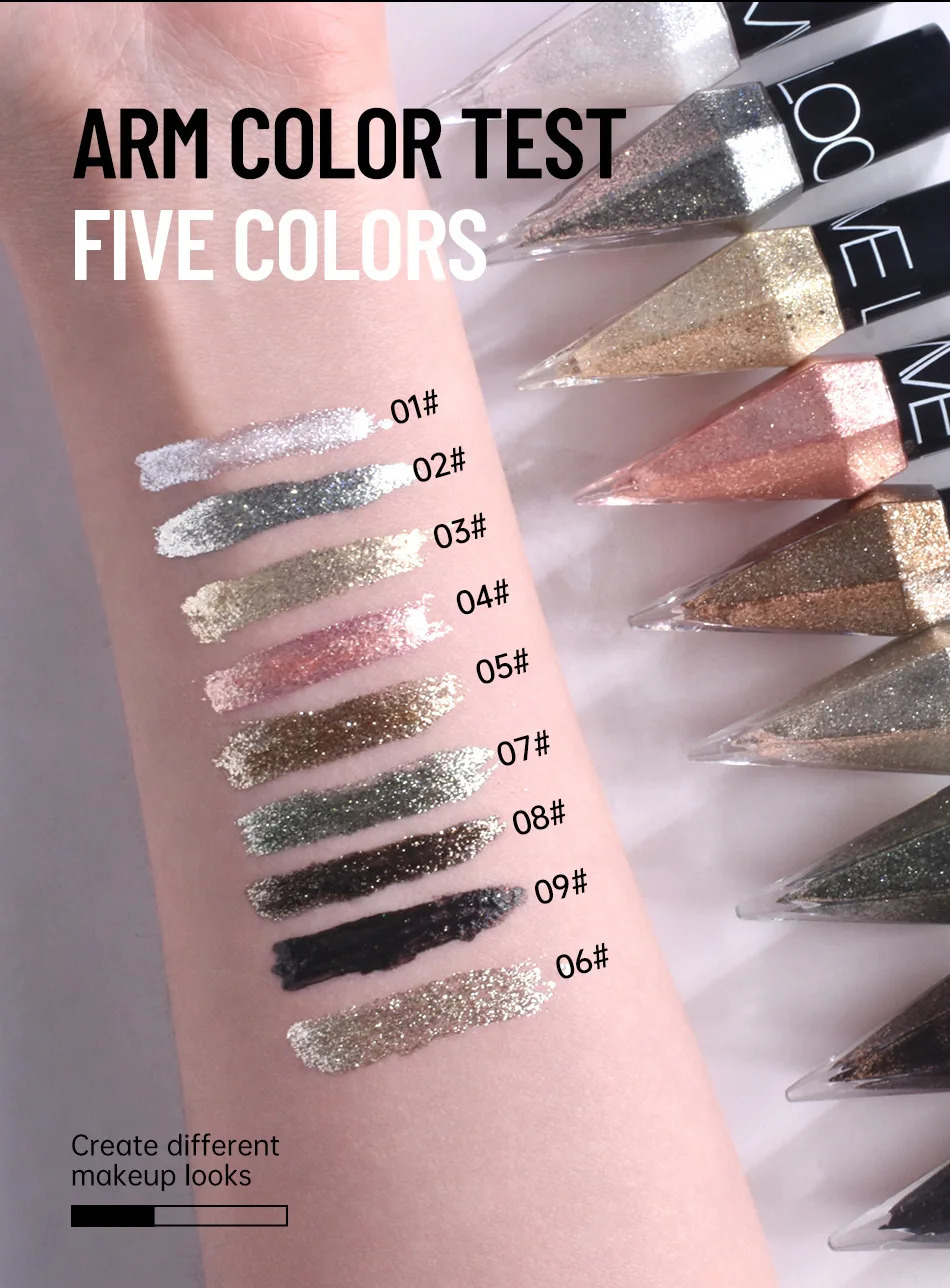 Diamond Sparkling Liquid Eyeliner Pearlescent color development quick dry waterproof not easily smudging liquid eyeliner 260626 - view 5