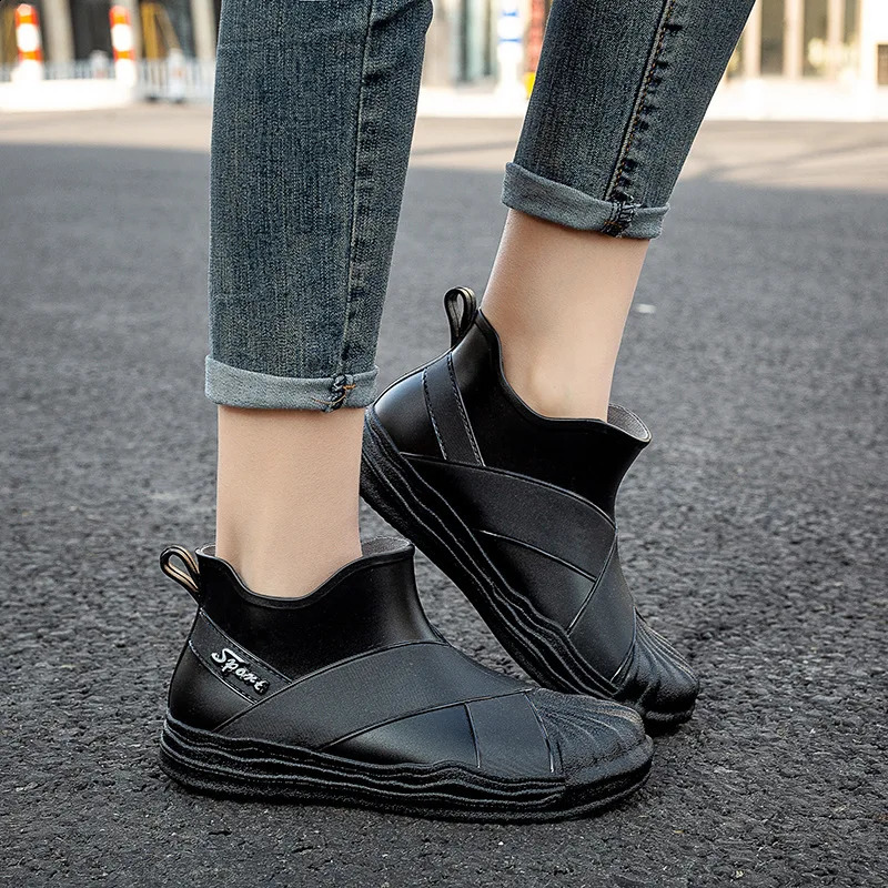 Asgard Womens Short Rain Boots Summer Anti Slip Waterproof Soft-soled Boots Fashion Ankle Rubber Boot Lady Garden Shoe 260626 - view 5