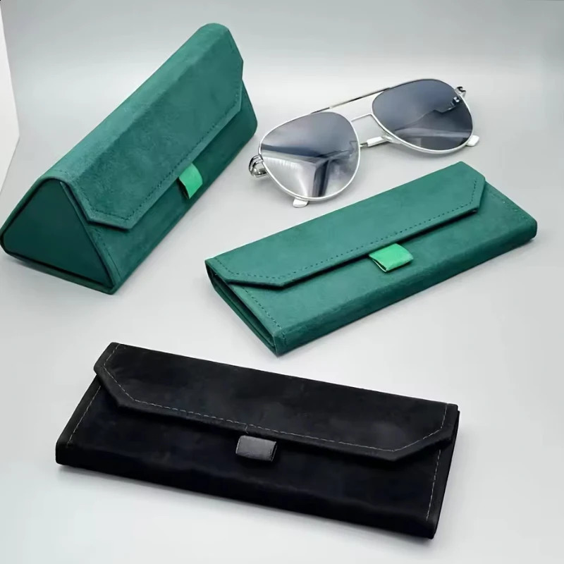 Velvet Triangle Folding Glasses Women Case Elegant Sunglasses Case Purse Hard Men Elegant Reading Glasses Box 1/2/3Pcs 260625 - view 6