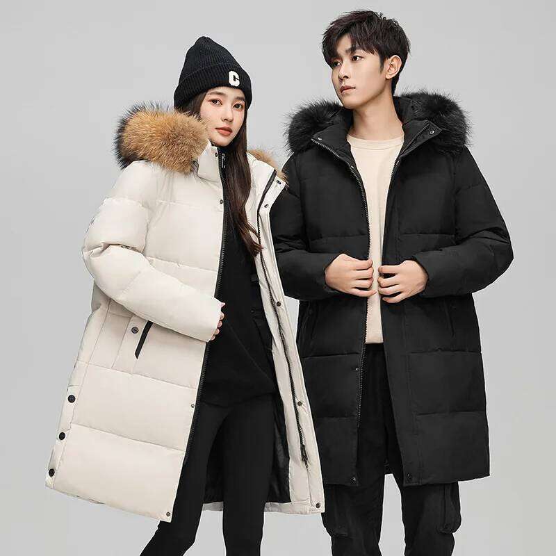 Windproof Warm Leisure Long Feather Couple Outdoor Mountaineering Camping High quality Comfortable Versatile Down Jacket W260626 - view 4