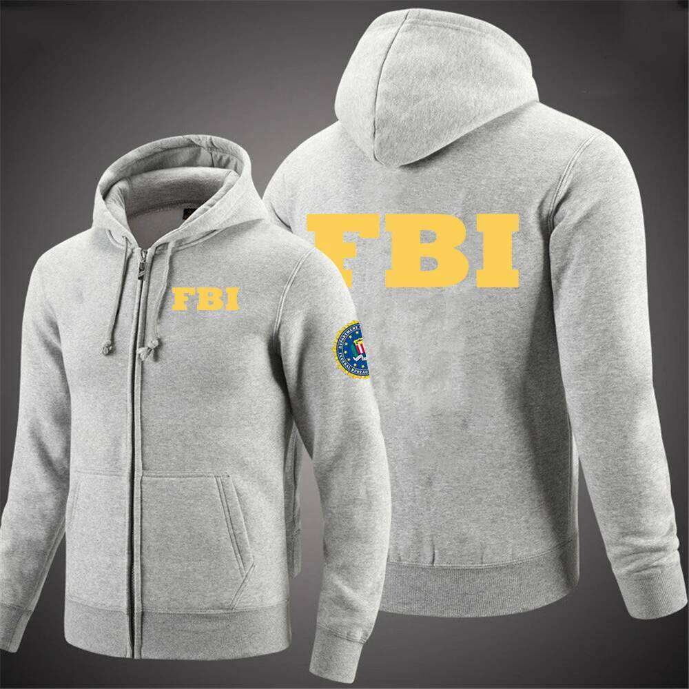 FBI 2021 Men's New Spring And Autumn Fashionable Printing Zipper Hoodies College Harajuku Casual Sport Jackets Sweatshirts Tops W260626 - view 6