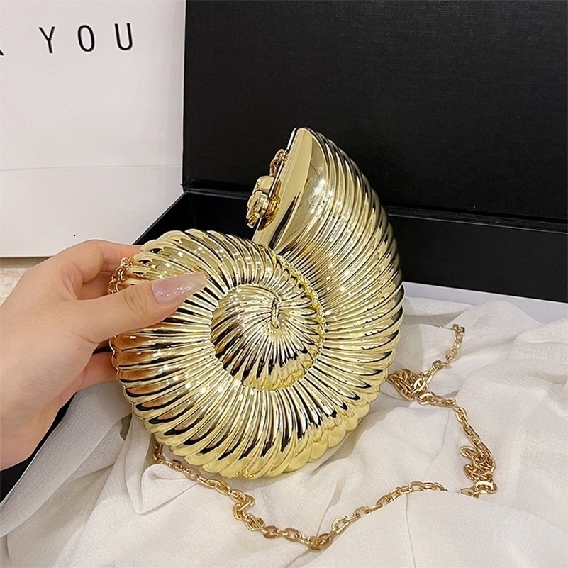 Conch Fashion Evening Banquet Bag Chain Bar Dinner Sparkling Acrylic Handbag 260625