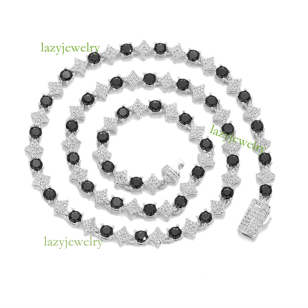 Diamond set moisanite star tennis chain 6mm ice crystal ladies fashion jewelry accessories designer custom street trend daily wear - view 9