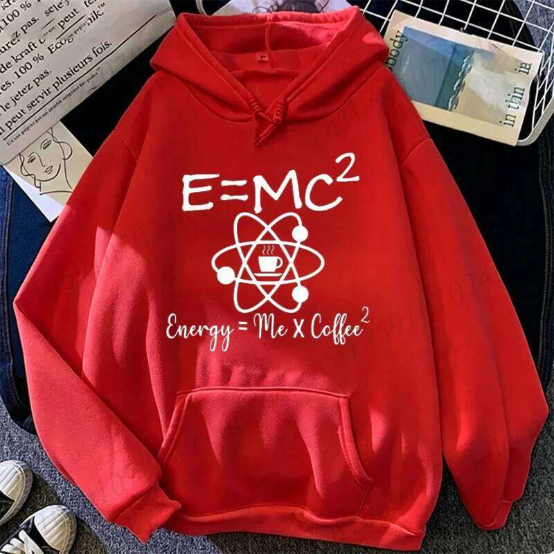 Funny E=mc2 Energy Equals Milk Times Coffee Squared Graphic Personalized Men Women Novelty Sweatshirt Fashion Hoodies W260626 - view 6