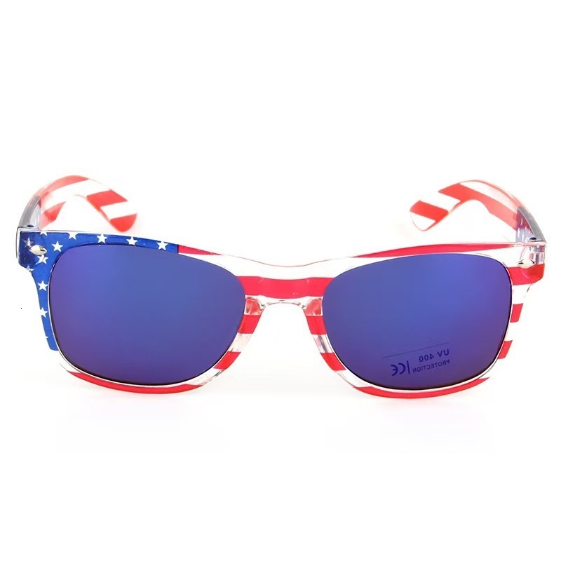 Designer's New Classic Rice Nail Style Transparent Style American Flag Sunglasses Independence Day Sunglasses Personalized Trendy Casual Versatil - view 8