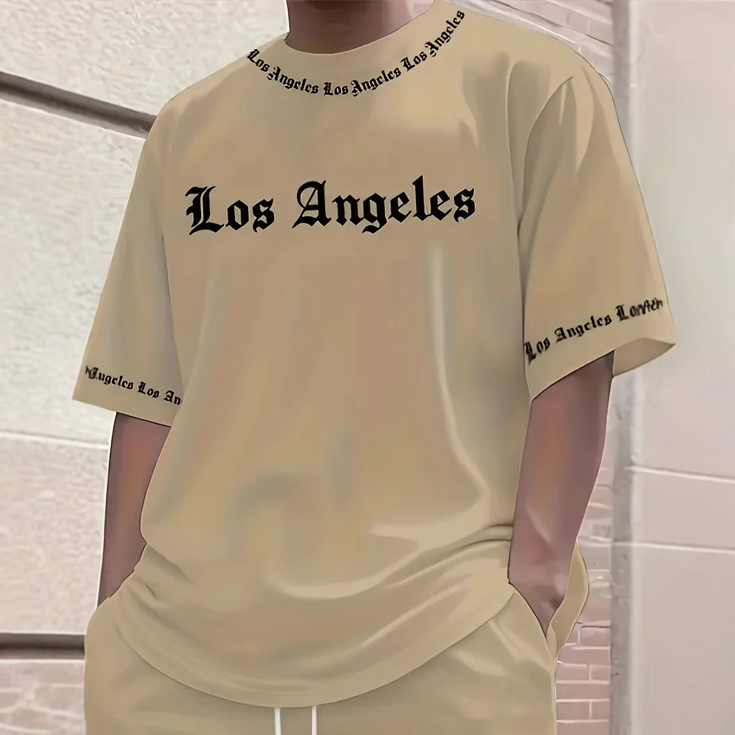 Men's Best-Selling Short-Sleeve T-Shirt With Digital Letter Print, Casual Custom-Made - view 3