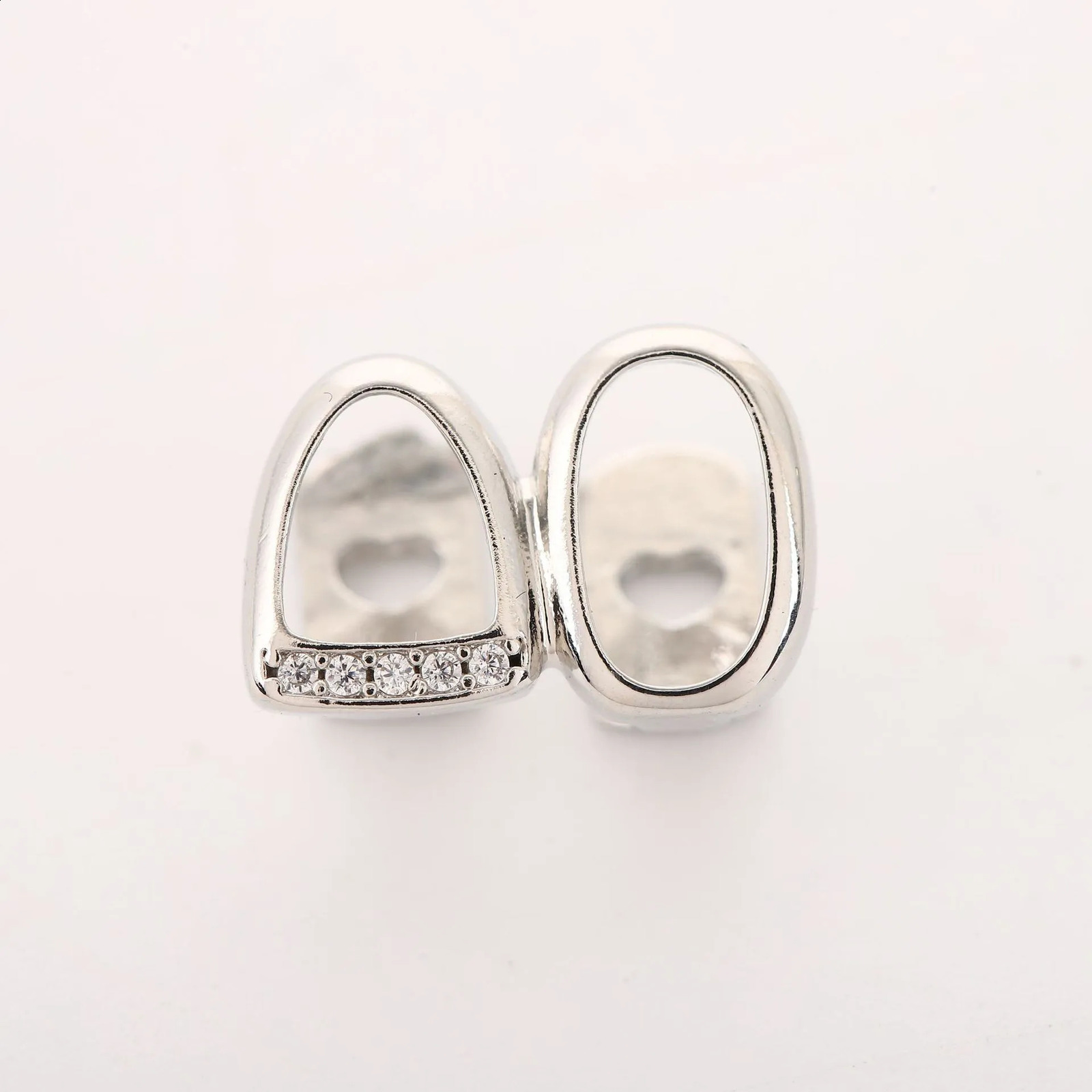 Hip Hop Tooth Decoration Zircon Micro Inlaid Set Teethgridz Double Hollow 260623 - view 4
