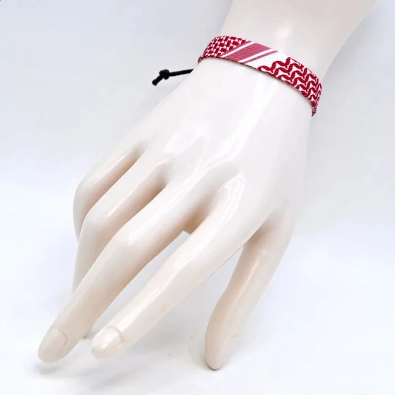 Multicolor Weave Kufiya Patterns Bracelets Handband Traditional Arabic Hand Rope 260617 - view 4
