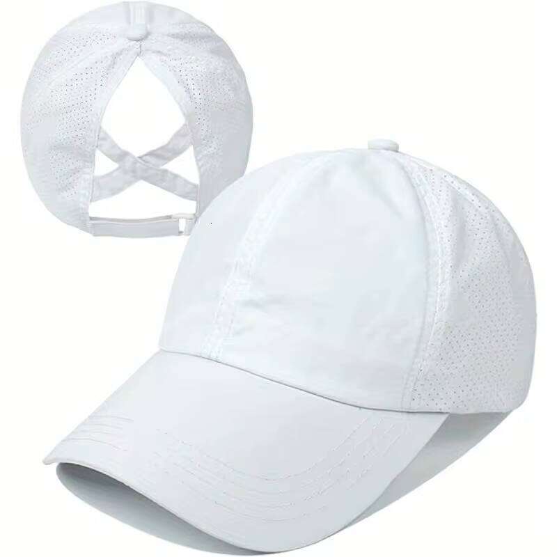 Women's Cross Ponytail Baseball Cap Suitable for Men Women Adjustable Design Breathable and Quick-drying Mesh Visor Hat W260626 - view 7