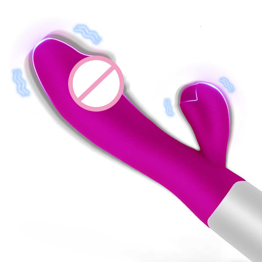 Rabbit Strong G Spot Dildo Vibrator Soft Silicone Pussy Massager Rechargeable Vagina Clitoris Stimulator Adult Sex Toy for Woman M260626