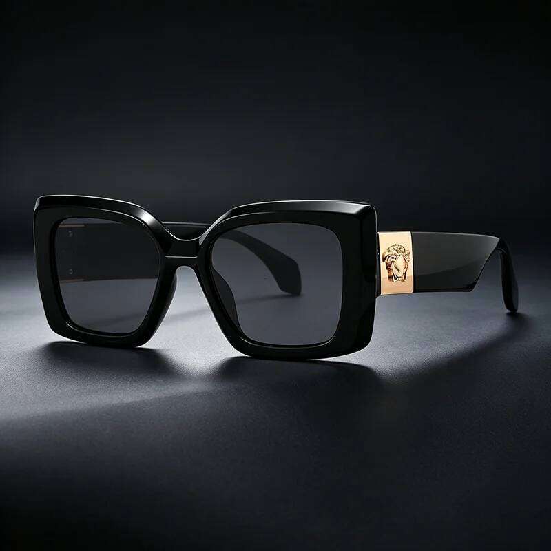 Vintage fashionable women's UV400 square oversized frame sunglasses 26Y0626