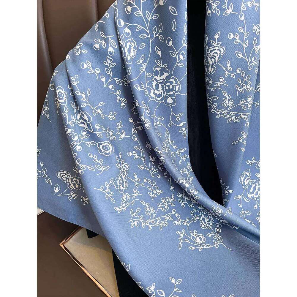Summer Luxury Brand Square Silk Scarf Women Satin Print Hijab Scarves Pareo Bandana Female Shawl Wrap Headband Foulard 90*90cm 26Y06226 - view 3