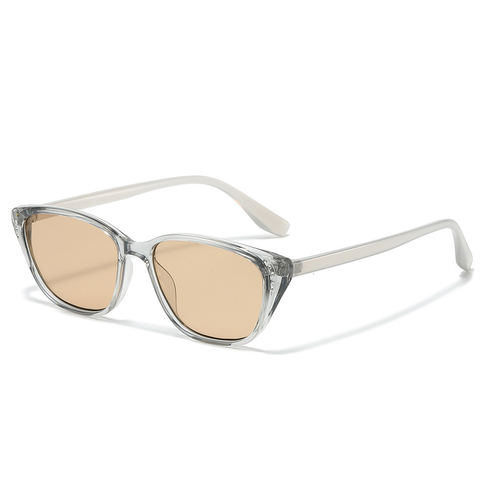 2026 New Small Frame Sunglasses, Retro Cat Eye With Rhinestones, Fashionable Versatile, European And American Style, Ultra-Light Sunglasses For - view 1