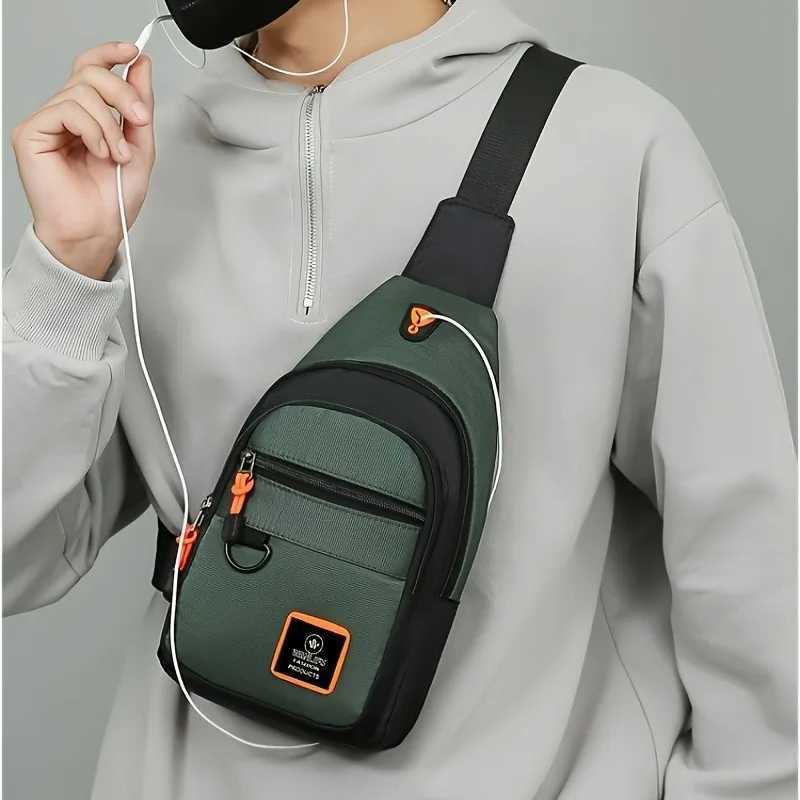 Mens Chest Bag Lightweight Fashion Crossbody Shoulder Bag Stylish Casual Mens Waist Packs Suitable for going out M260626 - view 4