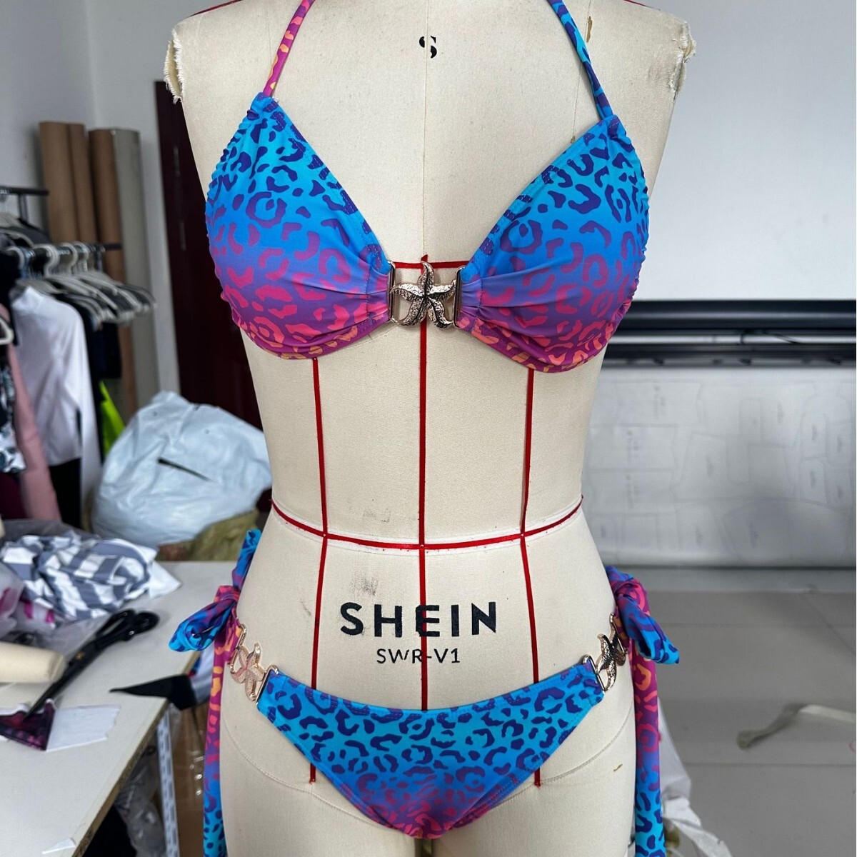 New European and American Amazon cross-border one-piece bikini, digitally printed tight-fitting backless swimsuit for women, in stock for wholesale - view 6