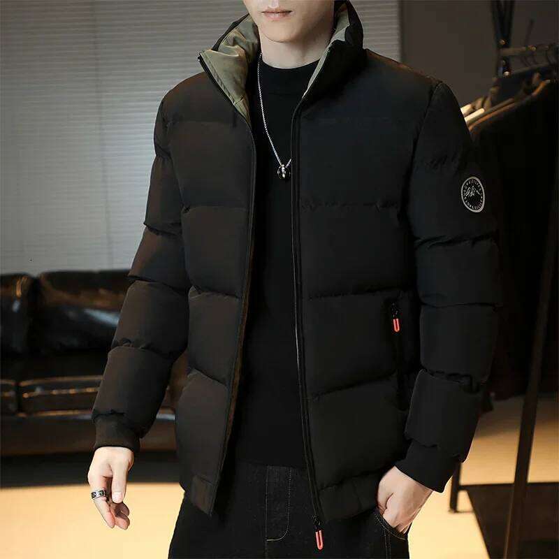 Stand Warm Down Winter Thickened Collar Warmth Jacket Men Street Fashion Casual Coats J260626 - view 3