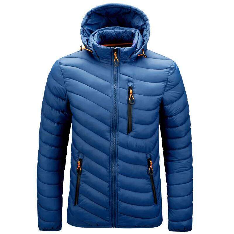 2025 Winter New Men's Lightweight Detachable Hood Cotton Jacket Male Parkas Warm Outdoor Coat Casual Plus Size J260626 - view 6