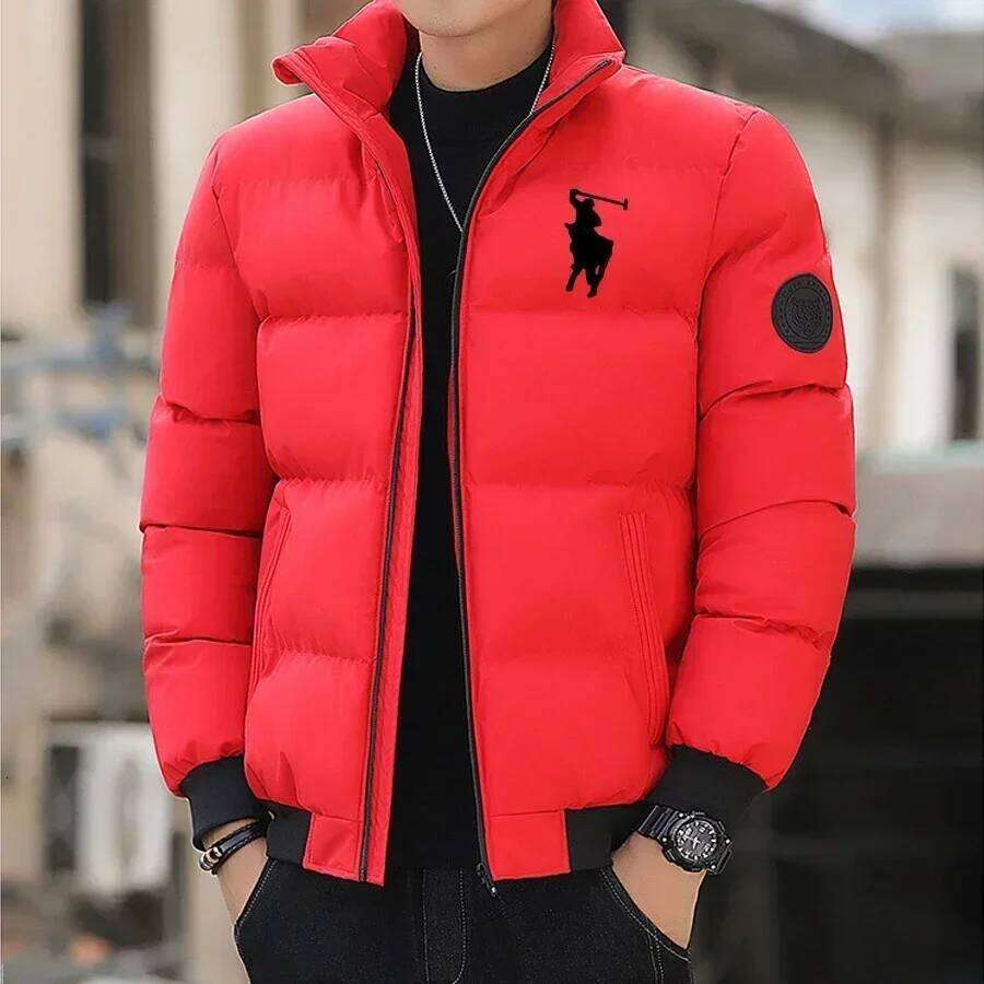New Autumn Winter Men's Casual Down Jacket Outdoor Fashionable Stand Collar Short Warm Printed Zipper Coat Streetwear Parkas J260626 - view 4