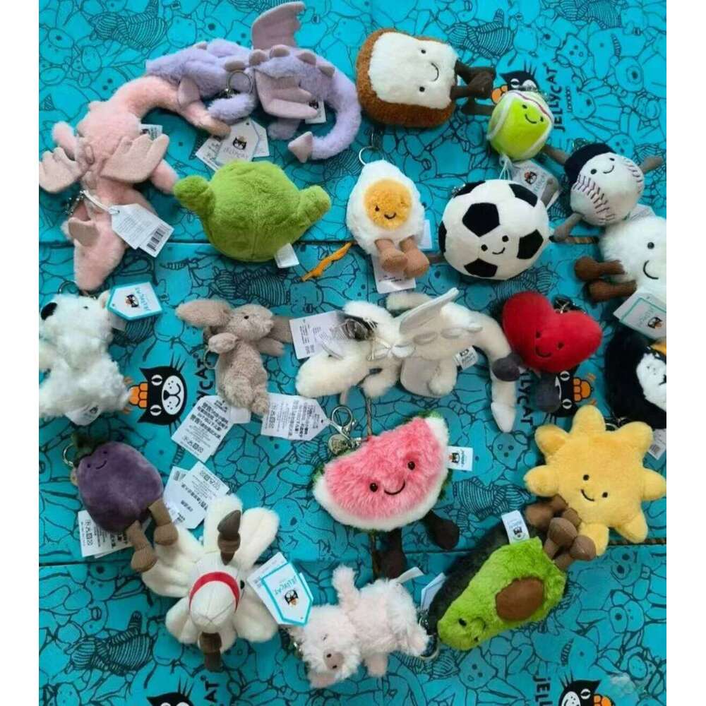 Hot tea Two tone cotton candy cute girl charm keychain Kawaii plush toy Limited New Gift JC bag 26Y0626 - view 6