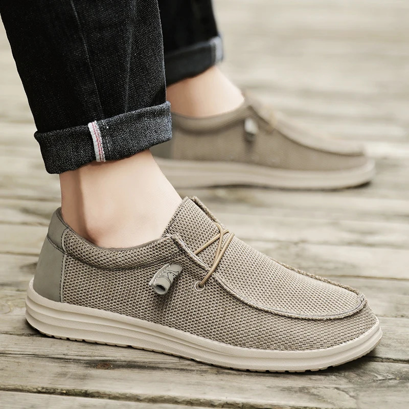 Dude Shoes for Men Slip on Canvas Shoes Loafers Most Prime Alpargatas Hombre All Black Plus Big Size 49 50 51 260626 - view 7