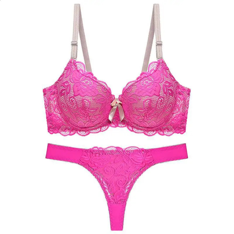 Sexy Women Bras Set Push Up Underwear 3475 3680 3885 4090 4295 ABCDE Cup Plus Size Lace Lady Lingerie 260626 - view 6