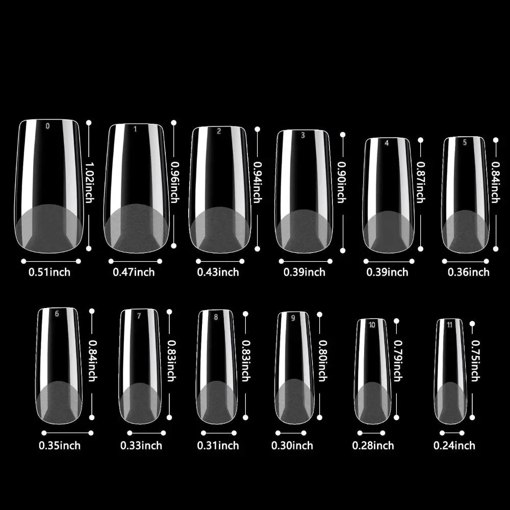 Clear Square/Almond/Stiletto/Coffin Shape Soft Gel Full Cover Nail Tips Gel Nail Tips Soft Gel Nail Extension 260626 - view 5