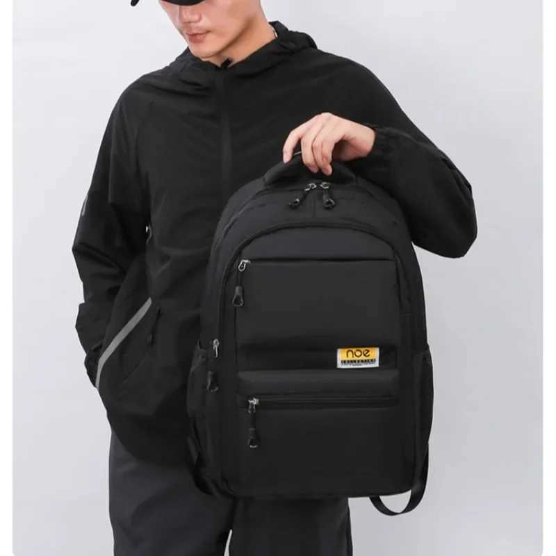 student casual backpack high school school bag fashionable minimalist laptop bag for men large-capacity outdoor travel bag M260626 - view 3