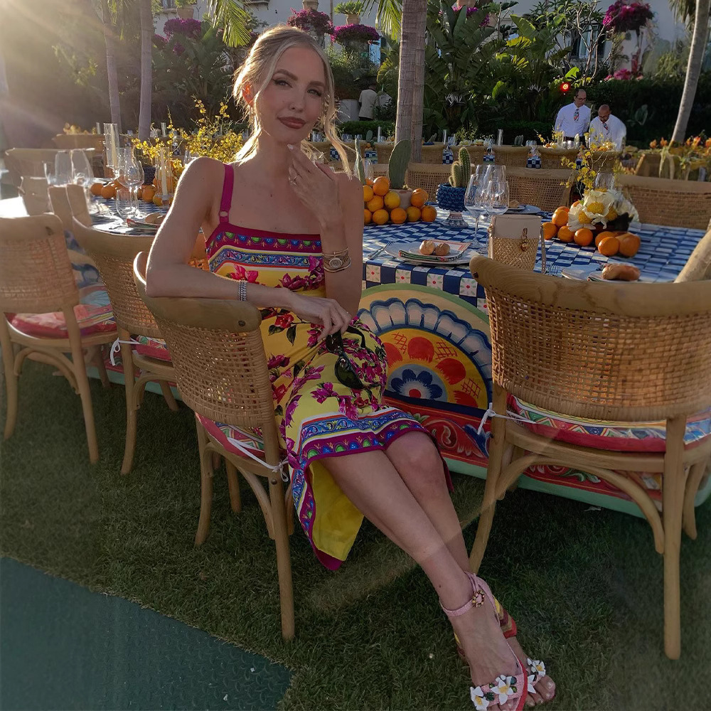 Womens Casual Mini Dress Womens Printed Thin Slit Sleeveless Elegant Slim Fit Summer Gown For Women Daily Daily Shopping Street Vacation Outfits - view 4