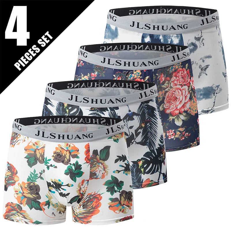 410 Piece Set Of Mens Casual And Fashionable Underwear Comfortable Boxer Shorts Youth Plus Size Sports Cycling Elastic 260626 - view 3