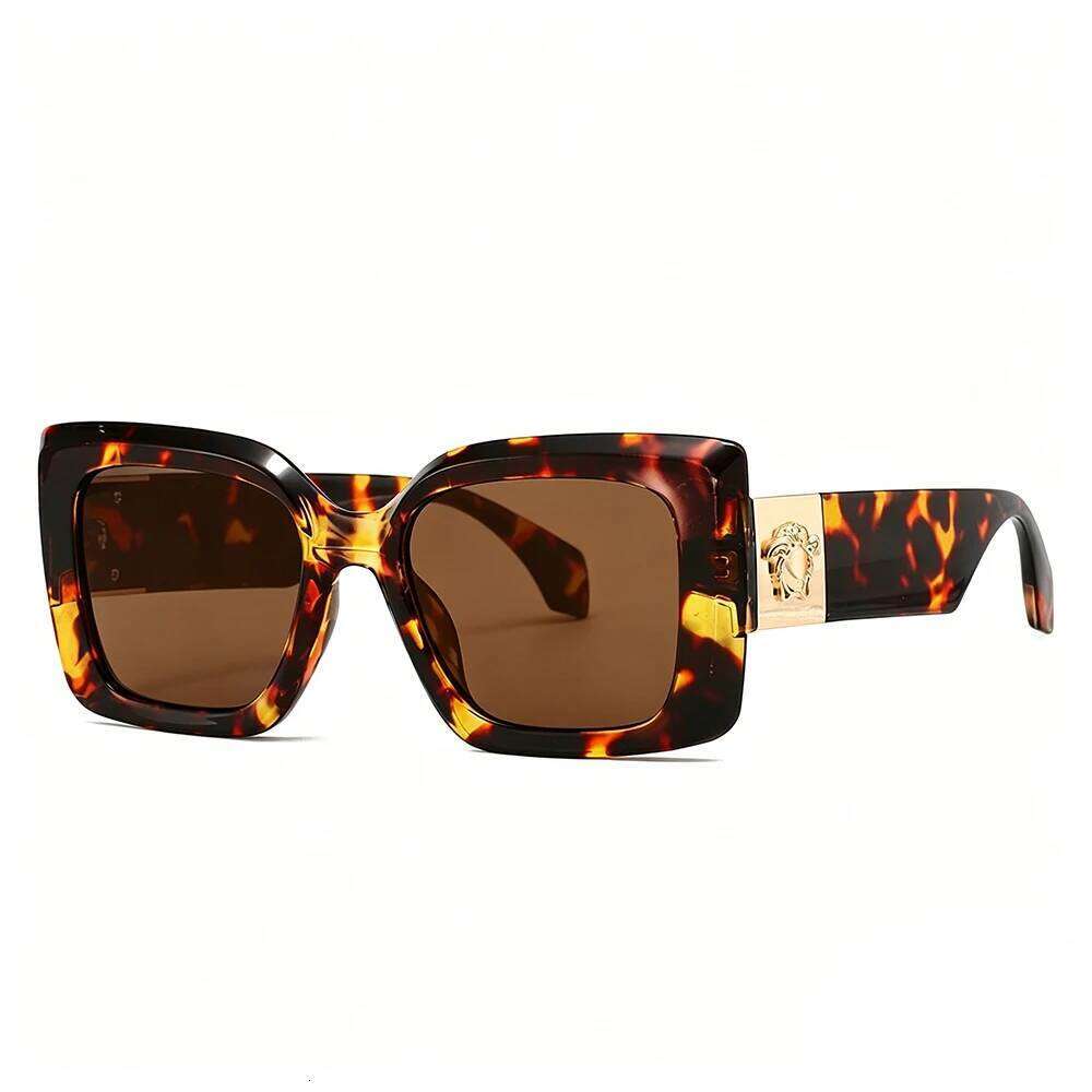 Vintage fashionable women's UV400 square oversized frame sunglasses 26Y0626 - view 4