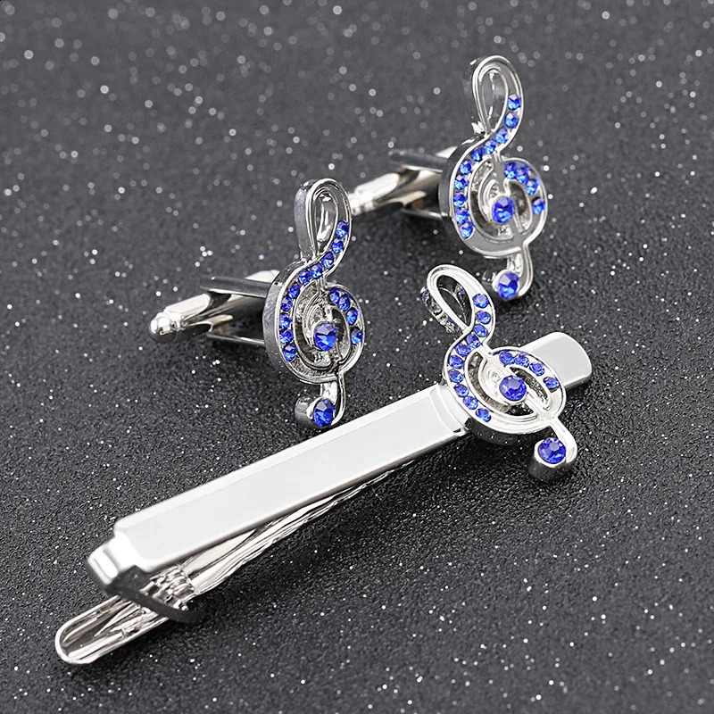 Fashion Business Shirt Sleeve Decorative Buttons Classic Geometric Tie Clips and Cufflinks Set for Mens y Jewelry Gift 260626 - view 3