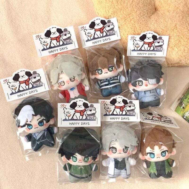 Cartoon Identity V Keychain 10cm Plush Cotton Doll Pendent Composer Mercenary Anime Figure Keyring Fans Gifts 26Y0626