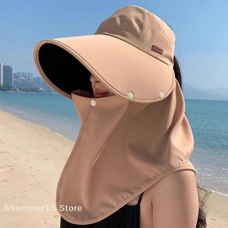 RWomen Sunshade Shawl Cap Detachable Wide-Brimmed Anti-UV Visor Cap Sun Protection Picking Tea Hat Outdoor Riding Hat 260625 - view 7