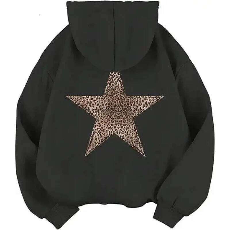2025 Star Graphic Hoodies Y2k Leopard Print Hooded Sweatshirt Cheetah Hoodie Fashion Casual HipHop Harajuku Unisex Pullover W260626 - view 7