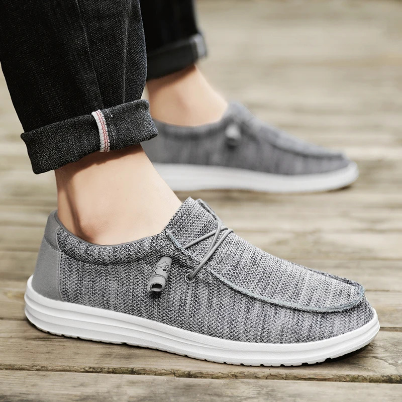 Dude Shoes for Men Slip on Canvas Shoes Loafers Most Prime Alpargatas Hombre All Black Plus Big Size 49 50 51 260626 - view 5