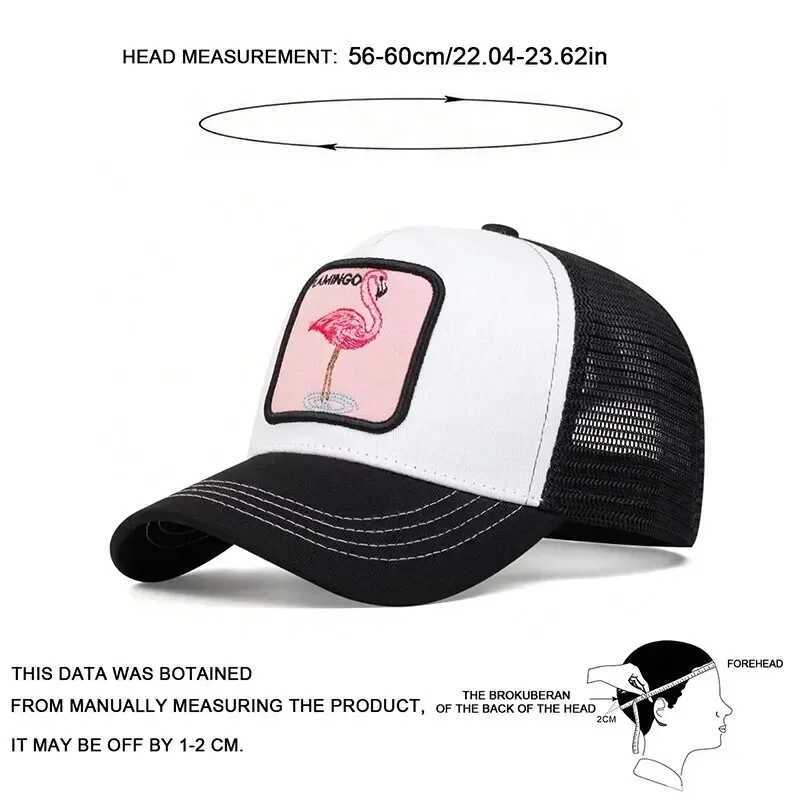 Baseball Unisex Embroidery Flamingo Patch Net Caps Spring Summer Outdoor Adjustable Casual Hats Dad Hat Sunscreen Hat M260626 - view 7