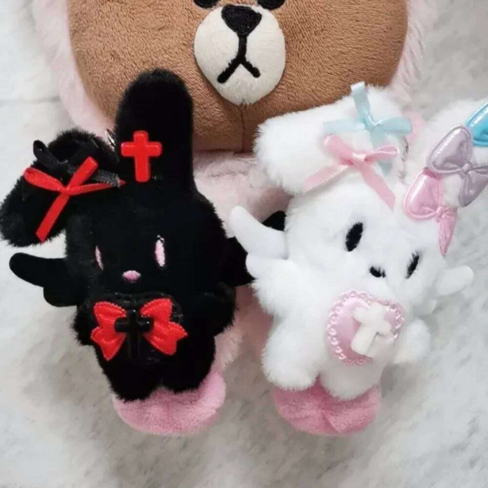 Anime NEEDY GIRL OVERDOSE Rain Ame Cosplay Keychain Cute Kawaii Rabbit Plush Cotton Stuffed Doll Pendant Keyring Accessories 26Y0626 - view 4