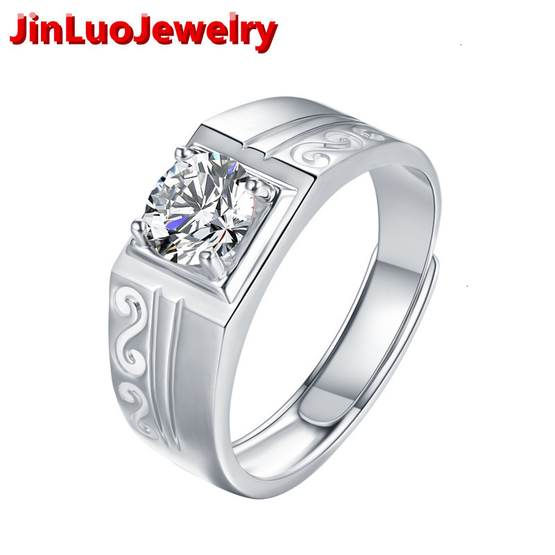 Moissanite Ring 925 sterling silver ring Flower Hip Hop Geometric Jewelry for Men with certificate