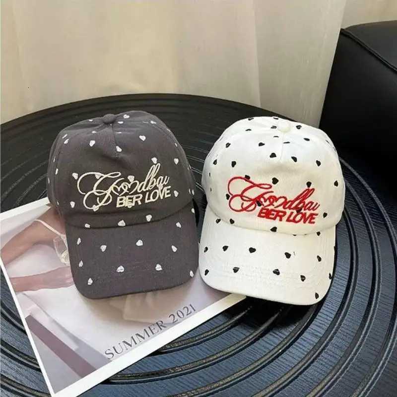embroidered Korean version heart letter polka dot baseball versatile spring and summer sunshade duckbill hat M260626 - view 6