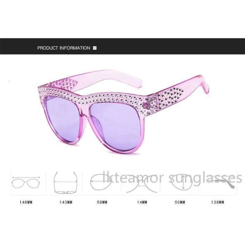 Sunglasses Square Frame Studded with Sparkling Stones for Women 26Y0626 - view 4