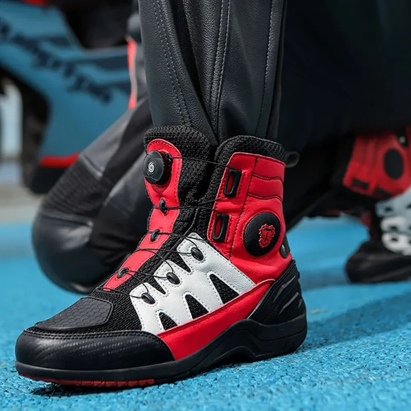 Motocross Boots Men Women Biker AntiSlip Riding Waterproof Leather Motorcycle Shoes for City Botas Moto 260624 - view 4