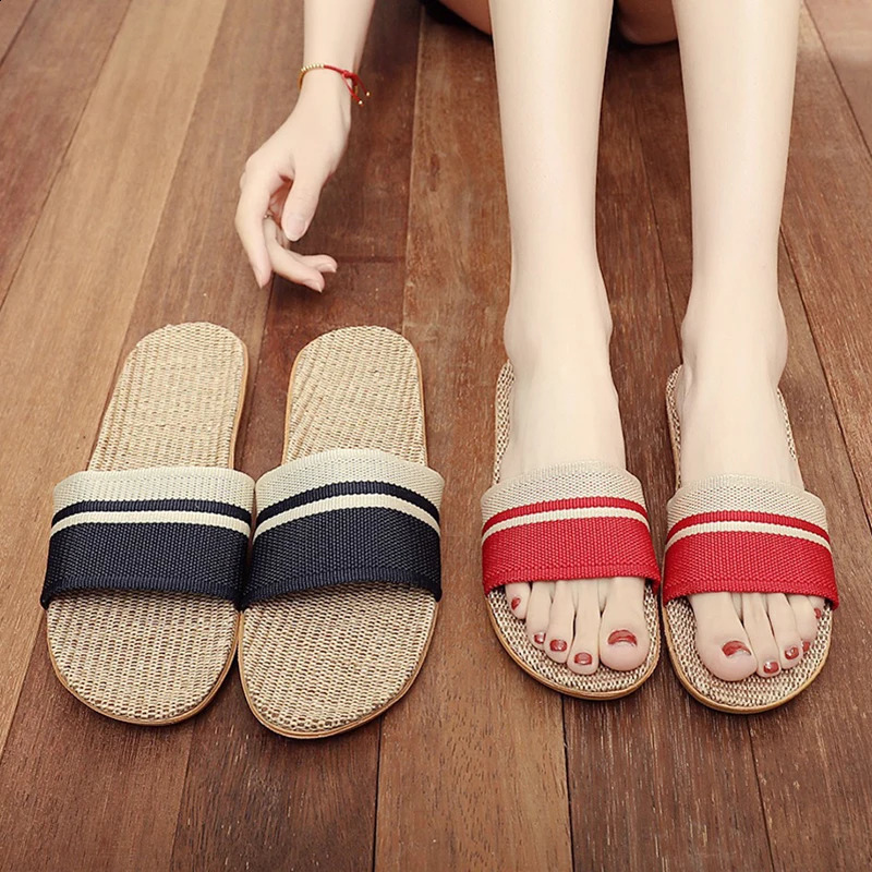 Hemp Casual Slippers Women Home Flats Spring Summer Shoes Ladies 2026 Fashion Indoor Slides Couple Lightweight 260624 - view 5