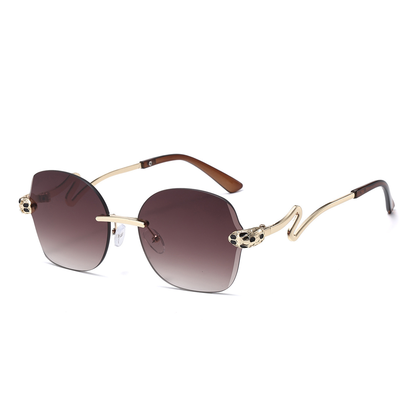 2026 New Frameless Distinctive Trendy UV Protection Glasses, Fashionable And Stylish For Runway Shows - view 3