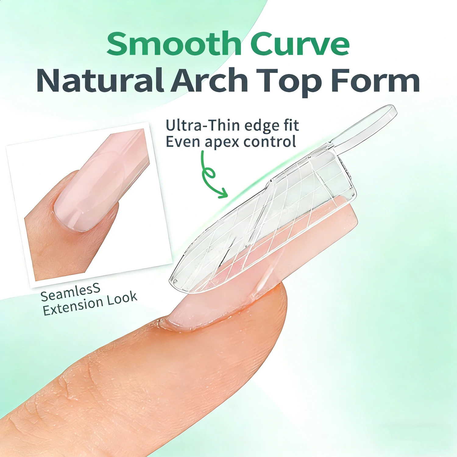 Nailpop Innovative French Line Nail Dual Form Easy French Tip Extension Mold Matte Inner Reusable 140PCS 14 Sizes Gel Builder 260626 - view 6