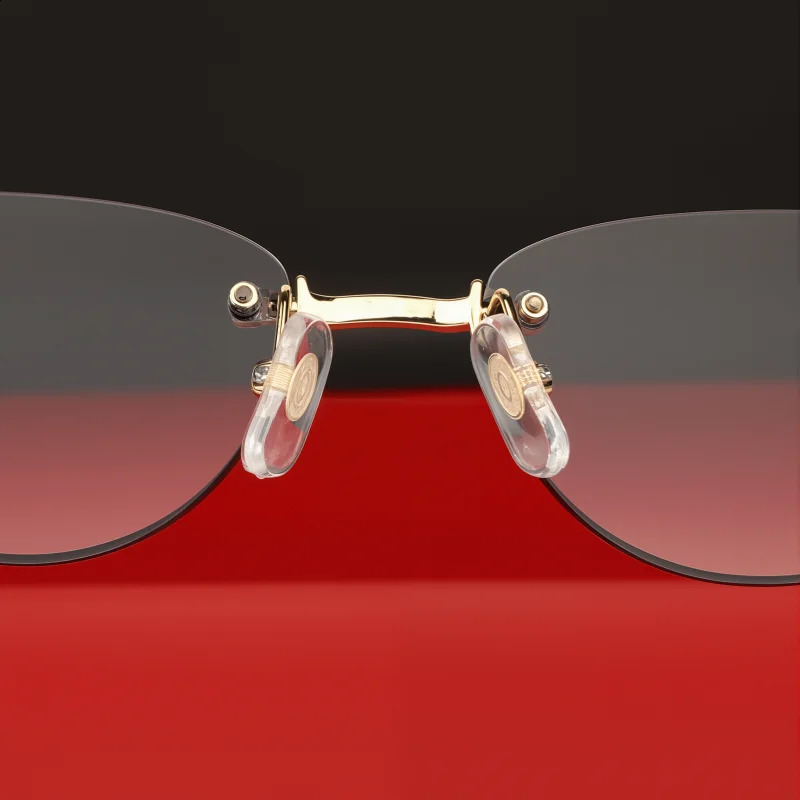 Fashion Rimless Cat Eye Sunglasses Desinger Women Tone Rivets Small Frame Eyeware Summer Shades For SUN GLASSES 260626 - view 6
