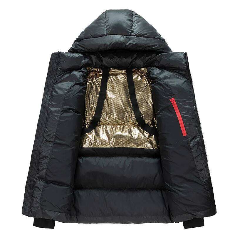 White Black Gold Design Fashion Versatile Winter Down Jacket 2025 New Windproof Hooded Brand Men's Clothing 5 W260626 - view 3